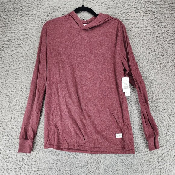 Kinetix Shirt Mens Medium Red Long Sleeve Pullover Hooded Jersey Tee *NWT* - Picture 1 of 13
